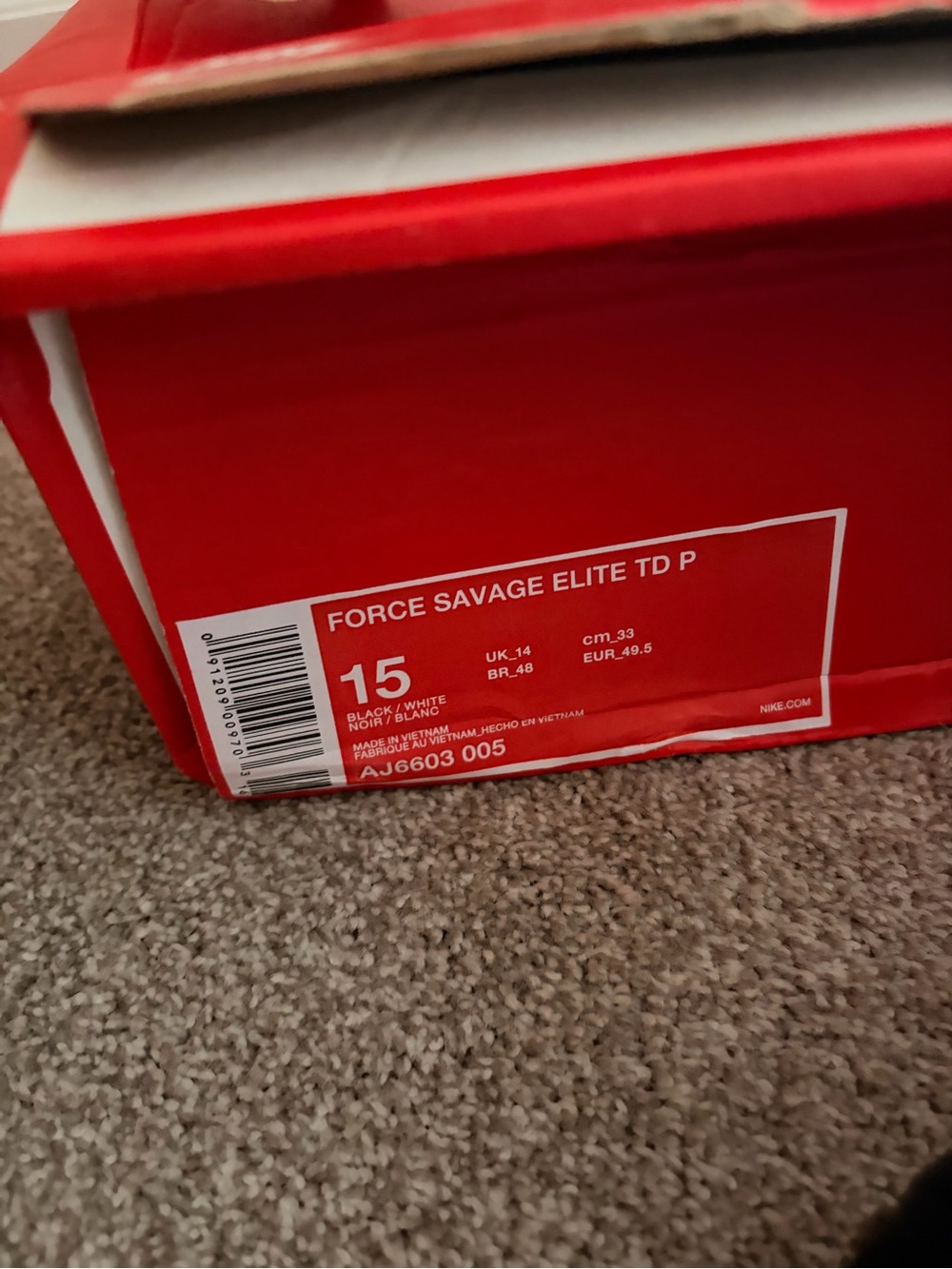 Men’s Football Cleats size 15 Nike savage elite td - Picture 2 of 5